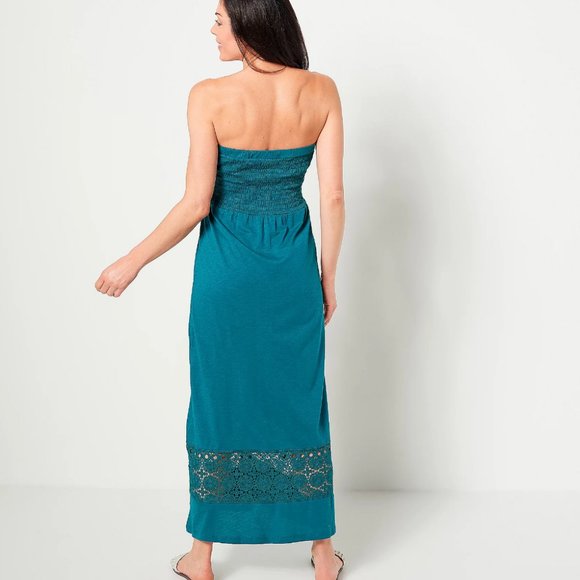 Belle Beach by Kim Gravel Smocked Cover-Up Maxi Dress  10863 - Picture 2 of 4